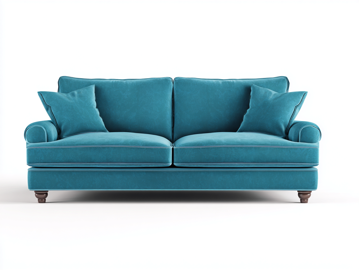 Zweisitzer Sofa Stoffbezug 180x90x85 cm - Türkis - Modernes Design-Siriyspace
