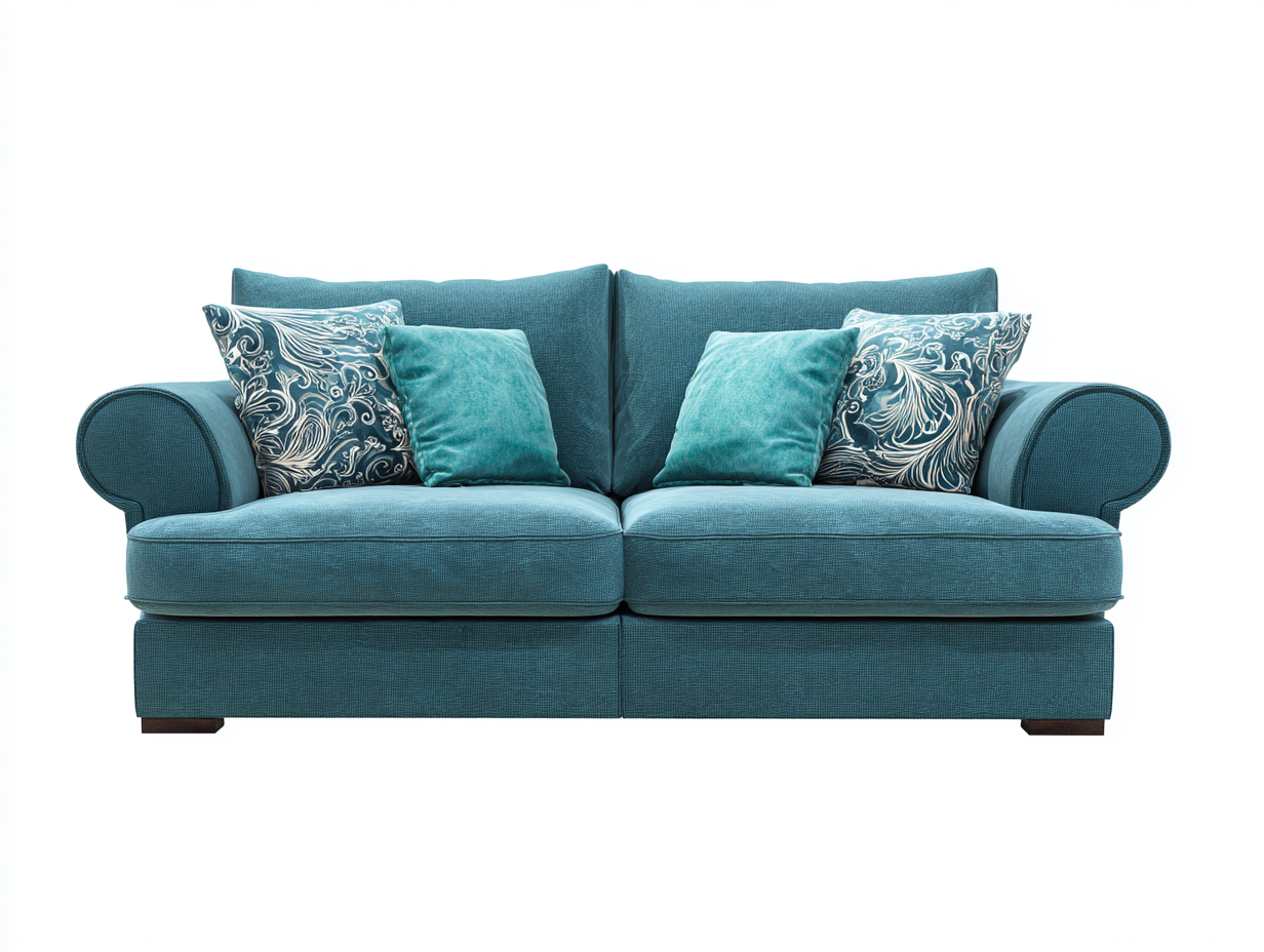 Zweisitzer Sofa Stoff 170x90x85 cm - türkis - klassisches Design-Siriyspace