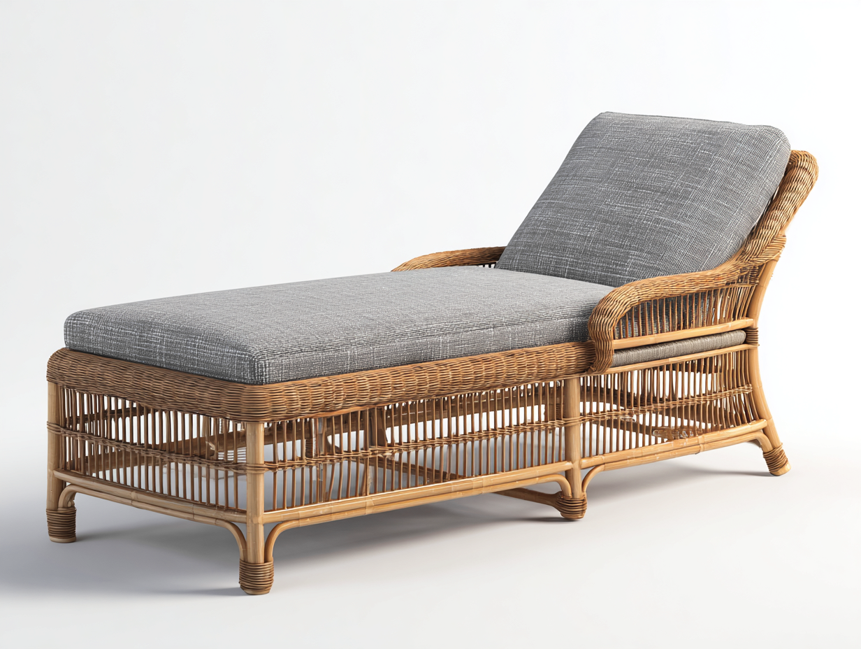 Sonnenliege Polyrattan 195x75x85 cm - Braun-Grau - Modernes Design-Siriyspace