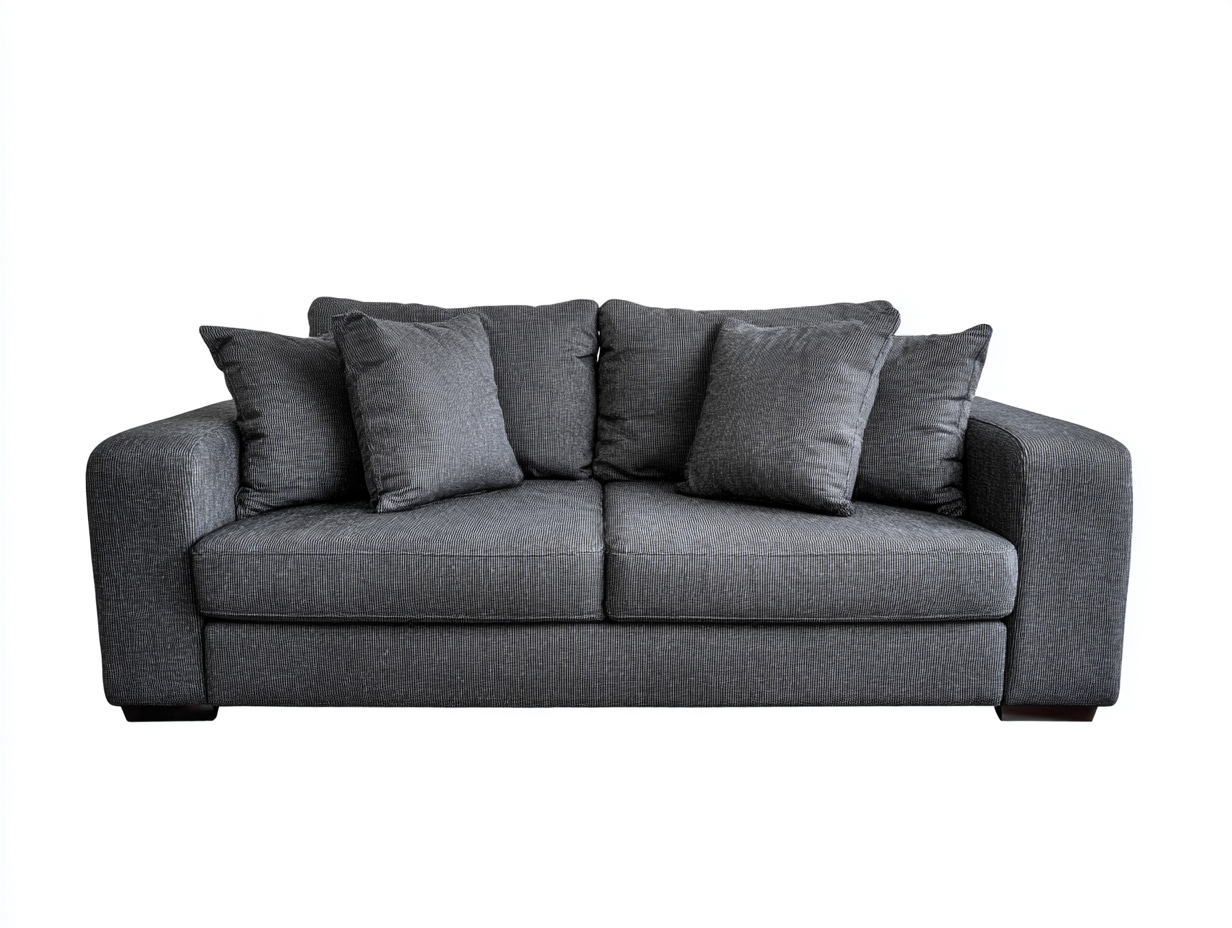 Zweisitzer Sofa Stoff 135x88x80 cm - Dunkelgrau - Modernes Design für Wohnzimmer-Siriyspace