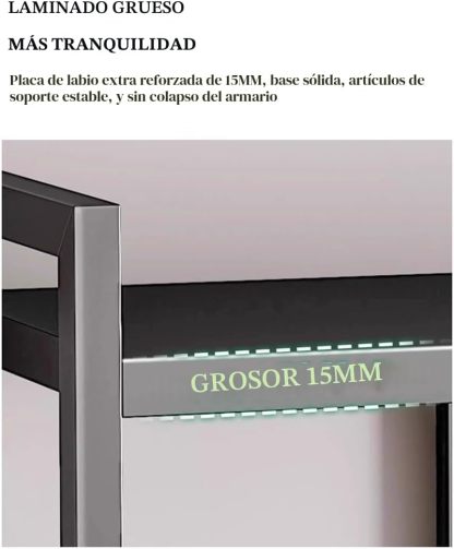 Estantería Móvil de 4 Niveles con Ruedas | 3 Cestas Extraíbles, Altura Ajustable y Giro 360°