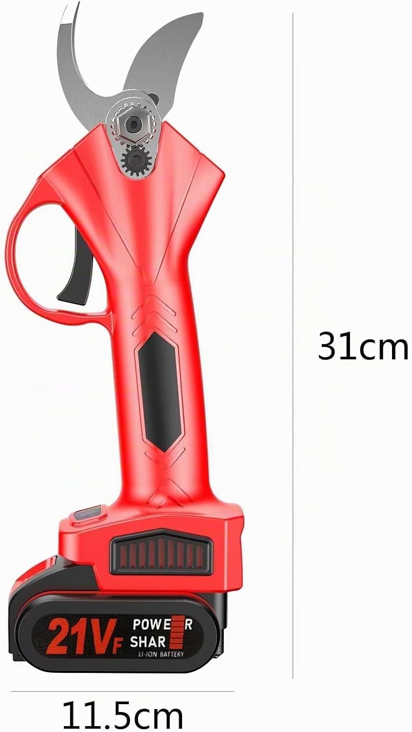 Tijeras de Poda Eléctricas 21V Inalámbricas | Motor Sin Escobillas, Batería de Litio Recargable para Jardín