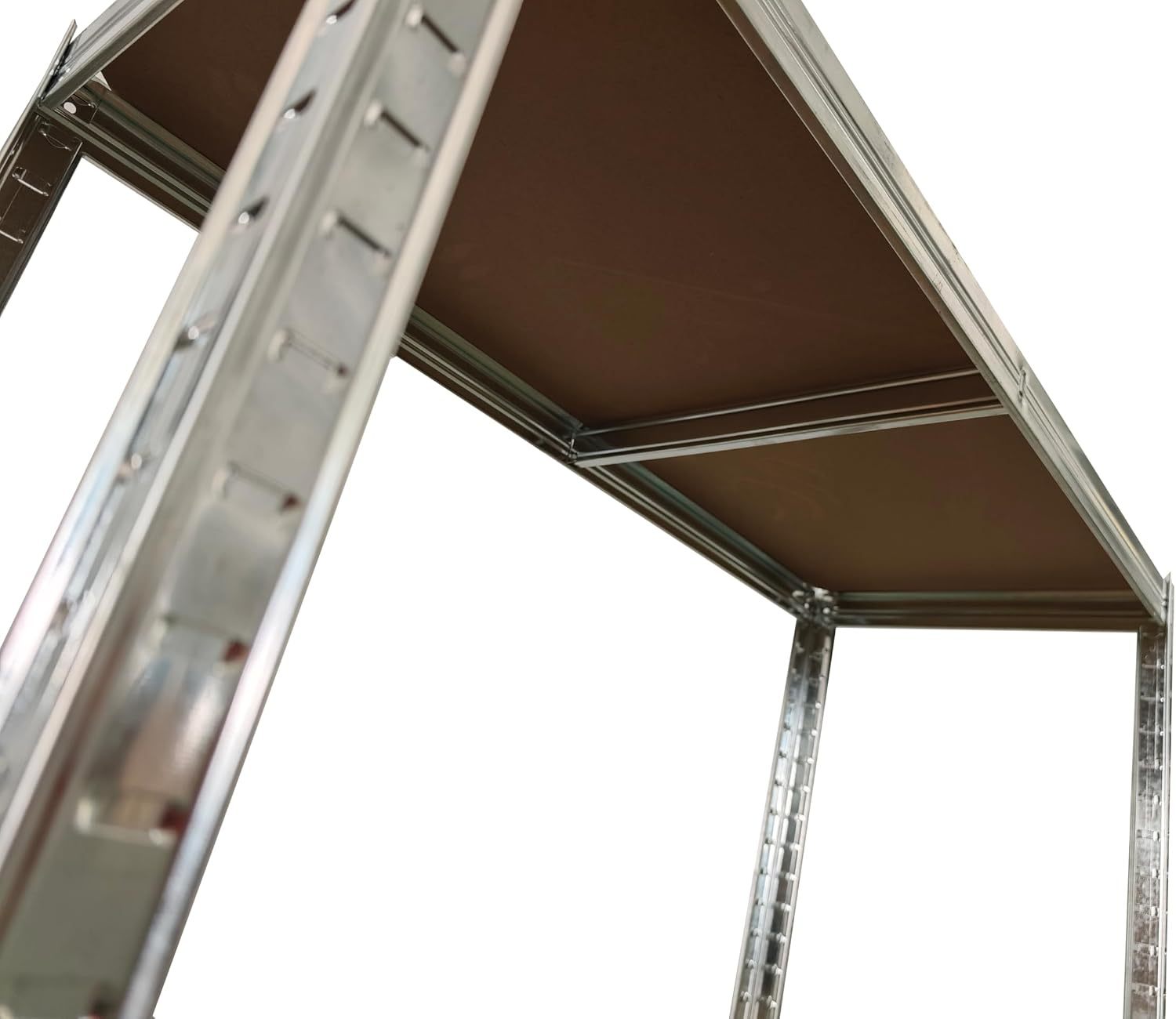 Pack 2 Estanterías Metálicas 180×90×40 cm | 5 Baldas MDF Ajustables, Acero Galvanizado para Garaje y Trastero