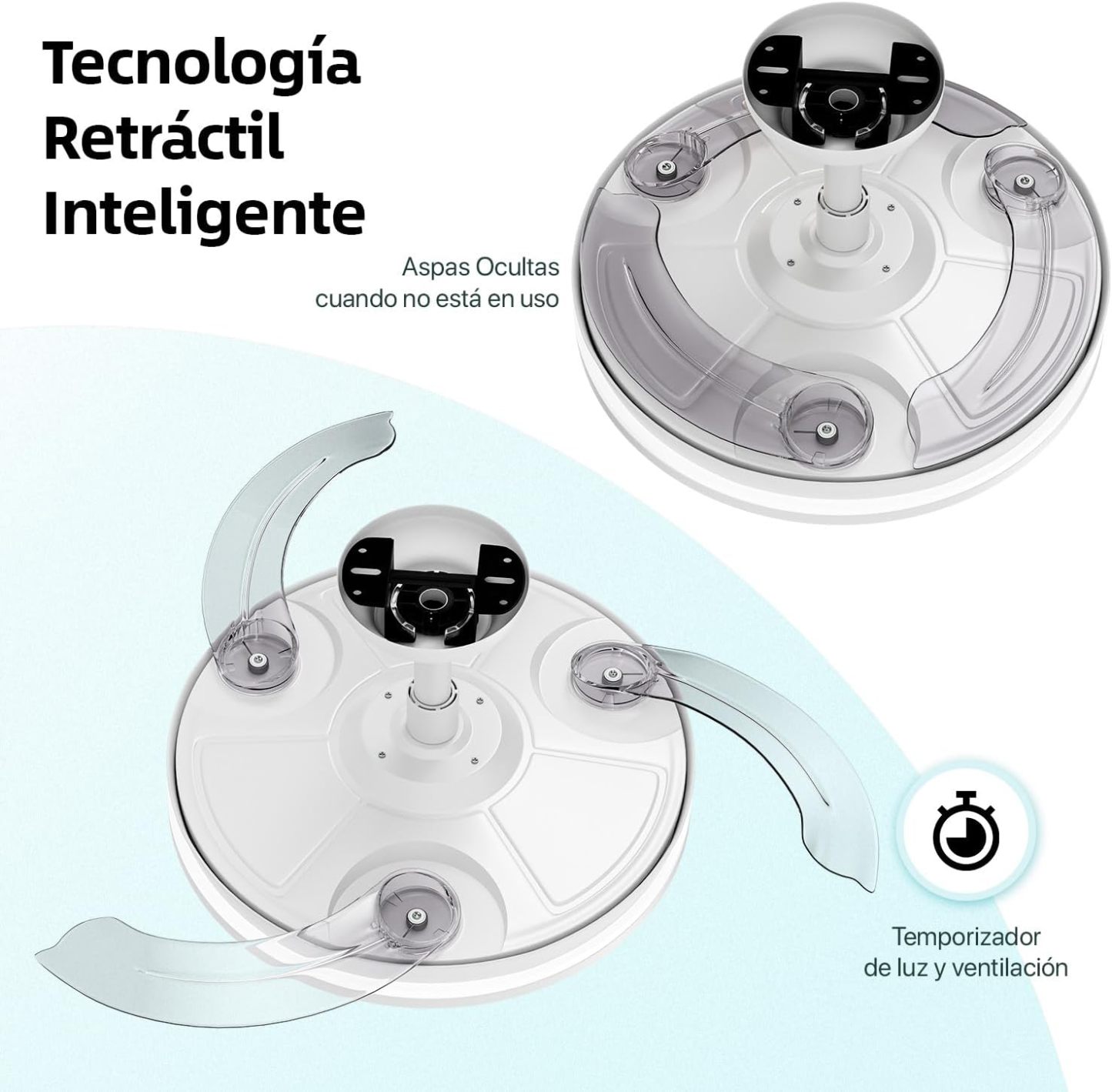 Pack de 2 Ventiladores de Techo LED Ø107 cm | Motor DC, Luz Regulable, Mando a Distancia, Modo Verano/Invierno