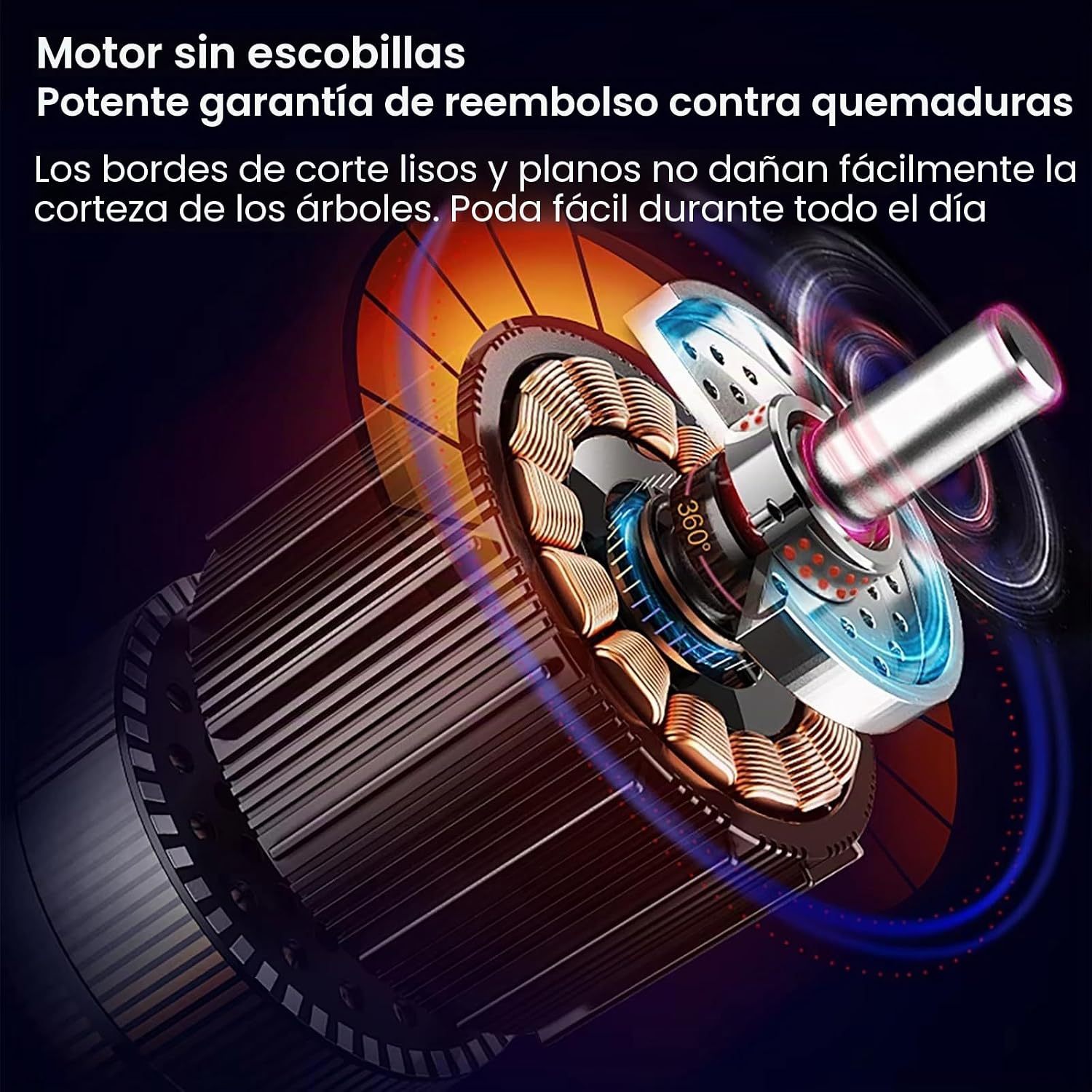 Tijeras de Poda Eléctricas 21V Inalámbricas | Motor Sin Escobillas, Batería de Litio Recargable para Jardín