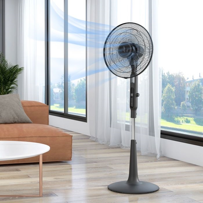 Ventilateur sur Pied 50 cm – 75 W, Puissant et Silencieux