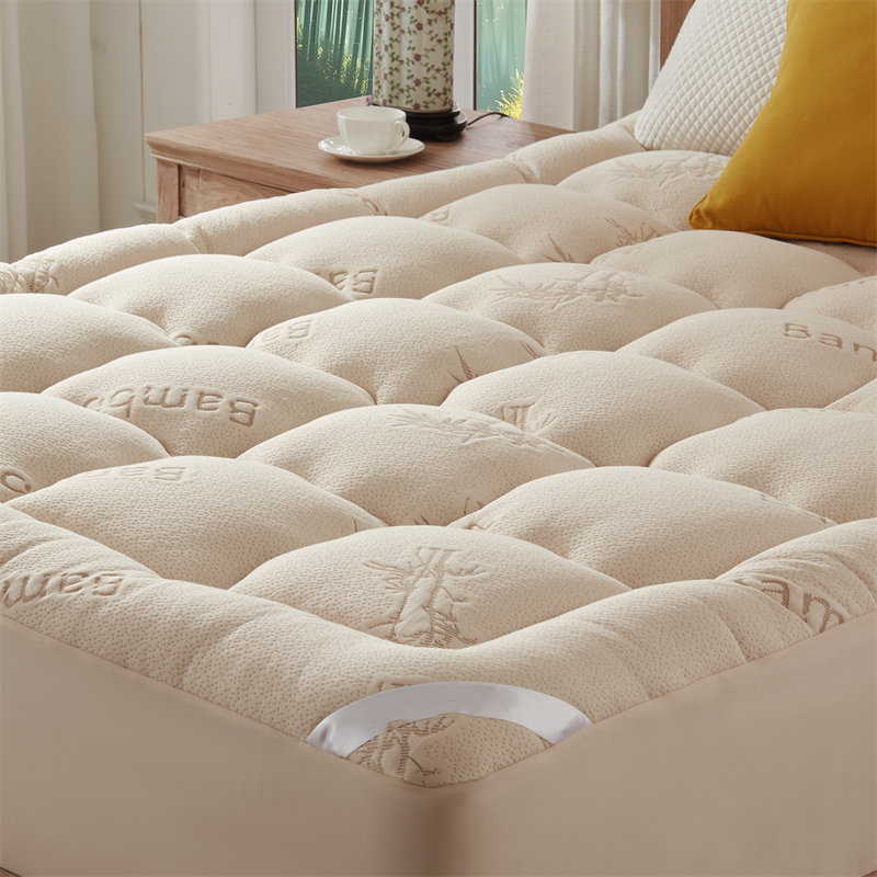 Cubrecolchón de Fibra de Bambú y Viscosa | Ajustable hasta 40 cm, Suave, Transpirable y Lavable