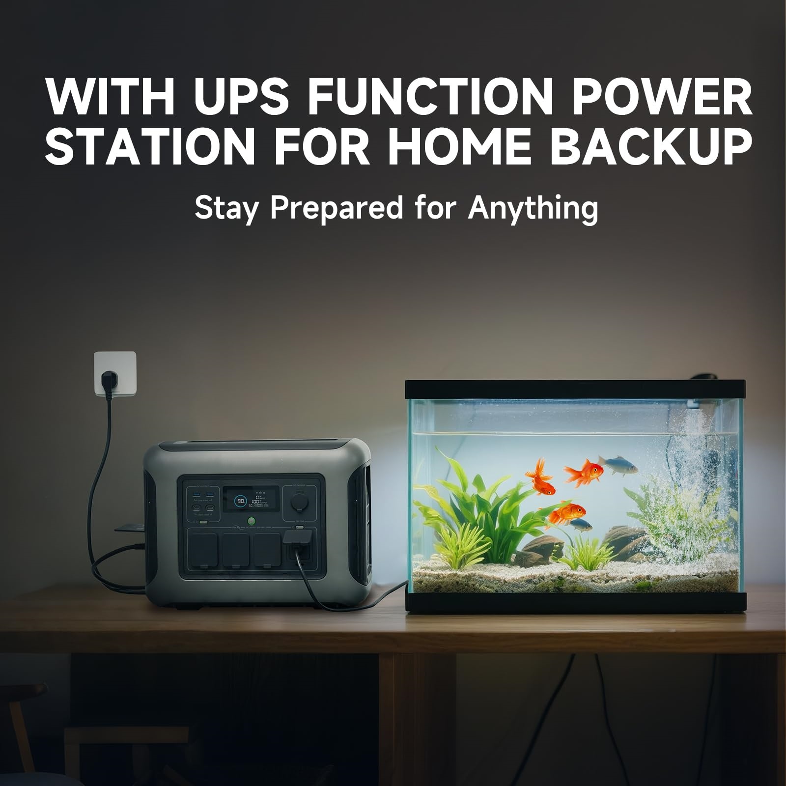 Estación de Energía Portátil 1600W 1056Wh | Batería LiFePO4, Carga Rápida, UPS 15ms y Generador Solar