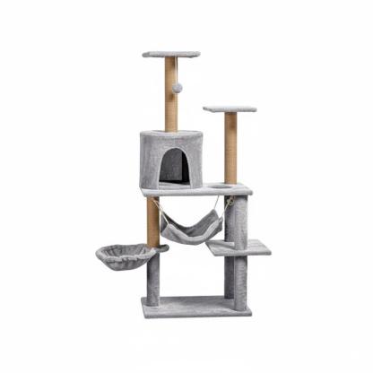 Árbol para Gatos 125 cm 3 en 1 | Cueva, Hamaca y Rascador