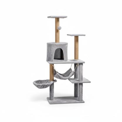 Árbol para Gatos 125 cm 3 en 1 | Cueva, Hamaca y Rascador