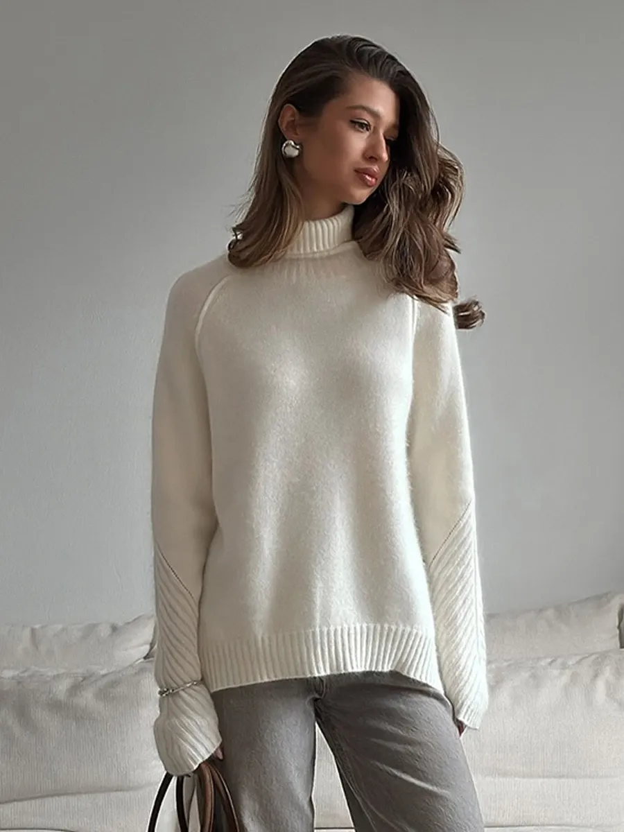 White knitted Relaxed Sweater