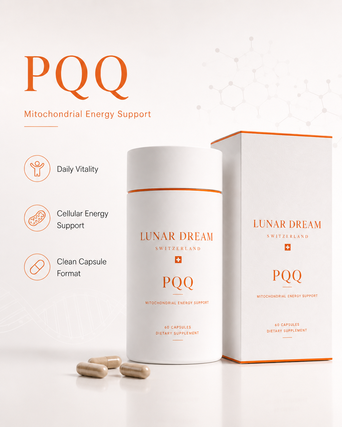 LUNAR DREAM PQQ Mitochondrial Energy Support Capsules