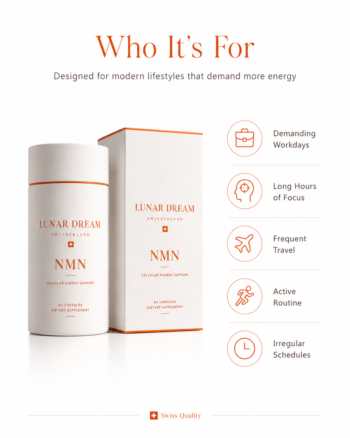 LUNAR DREAM NMN Cellular Energy Support Capsules