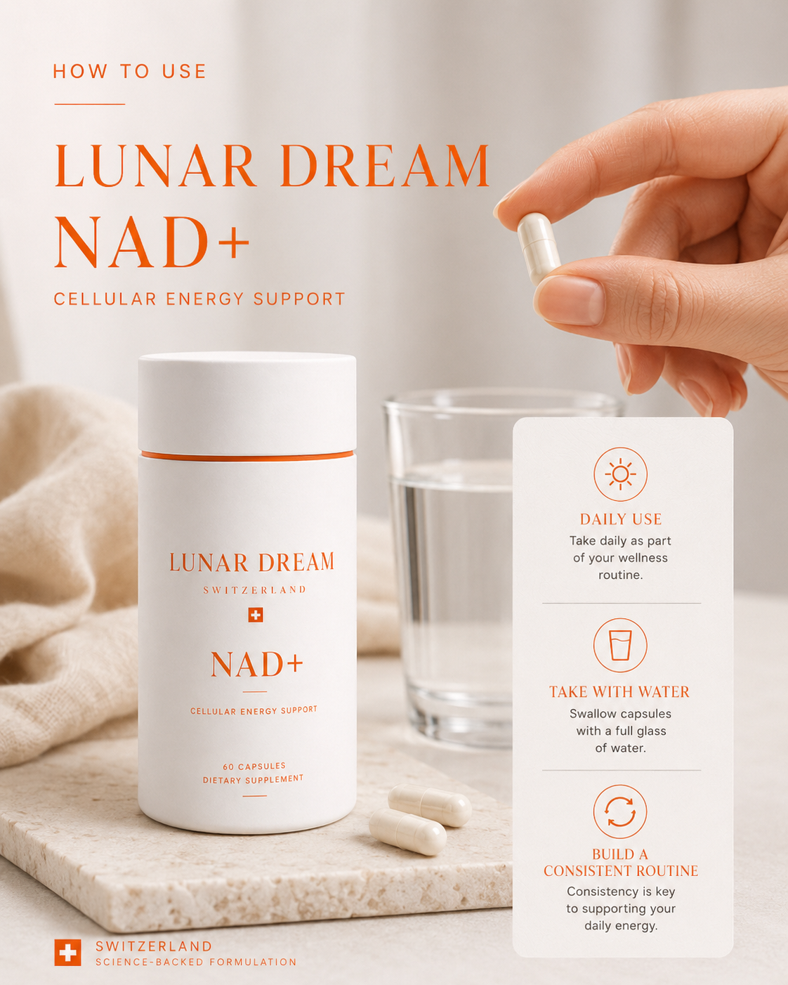 LUNAR DREAM NAD+ Cellular Energy Support