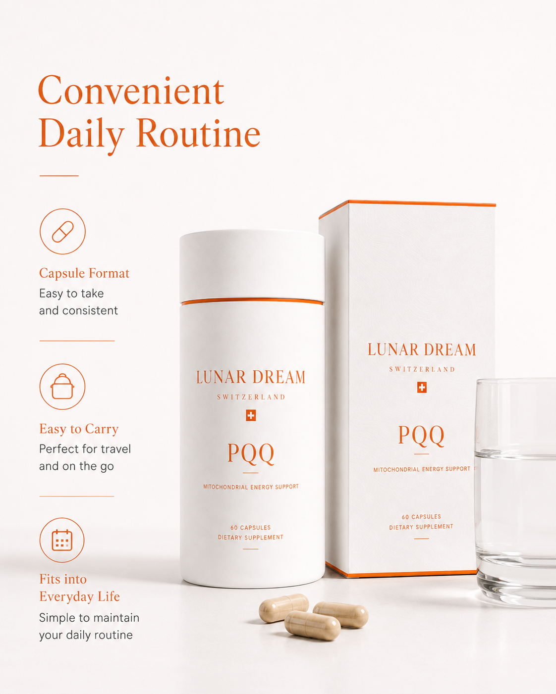 LUNAR DREAM PQQ Mitochondrial Energy Support Capsules