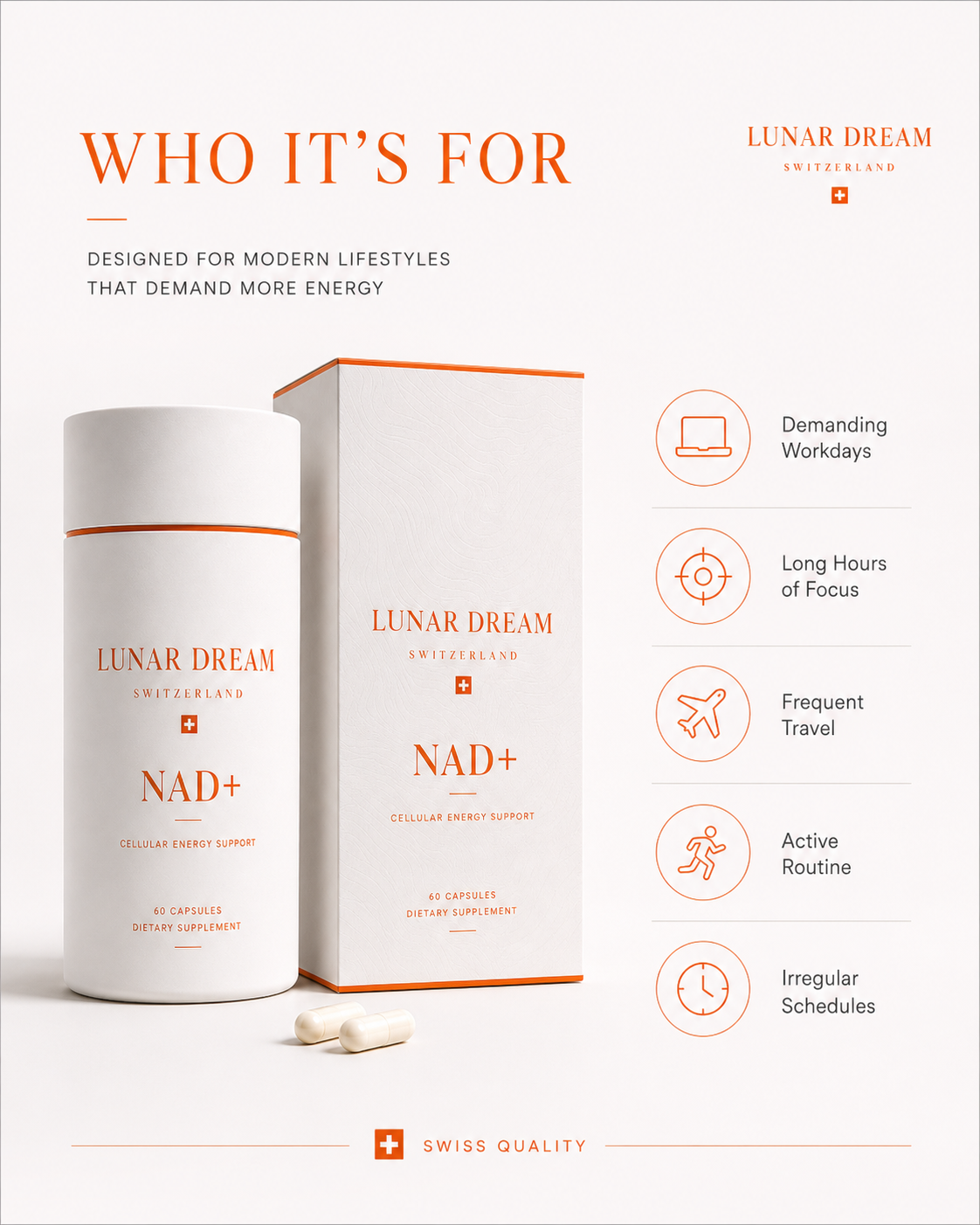 LUNAR DREAM NAD+ Cellular Energy Support