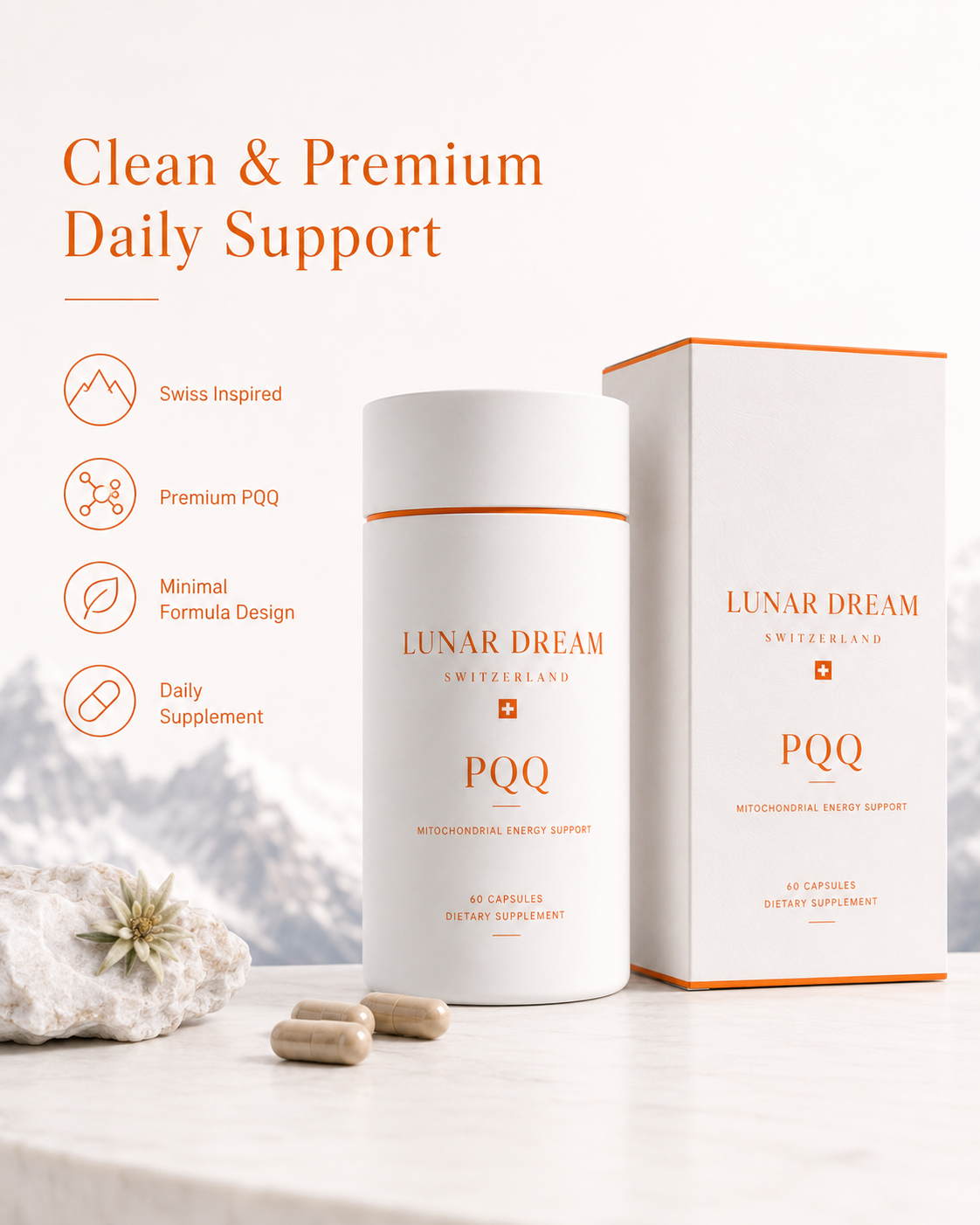 LUNAR DREAM PQQ Mitochondrial Energy Support Capsules