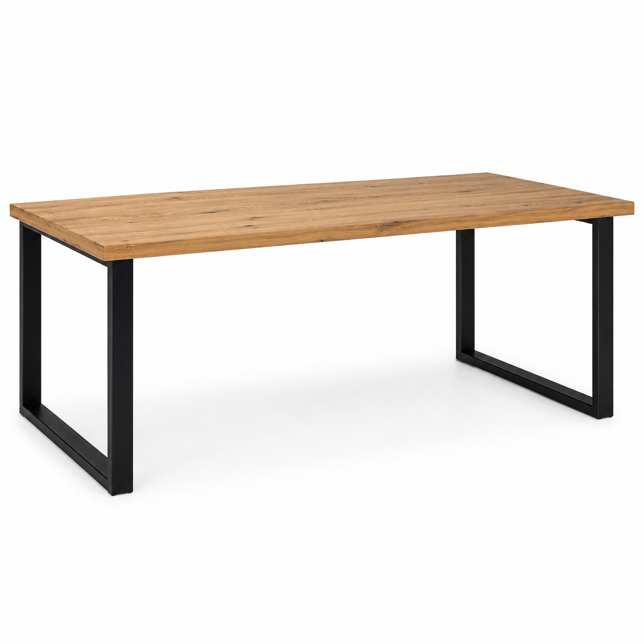 Industrial Esstisch Schwarz Eiche Artisan mit Metallgestell 180x90 cm