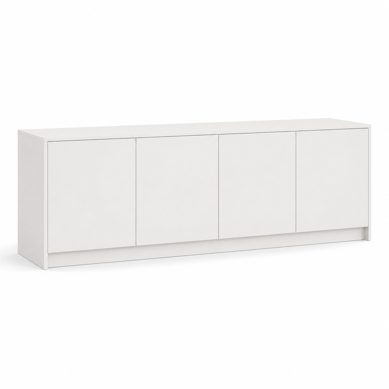 Sideboard Weiß Matt mit Push-to-Open Türen 200x75 cm-Heimvista