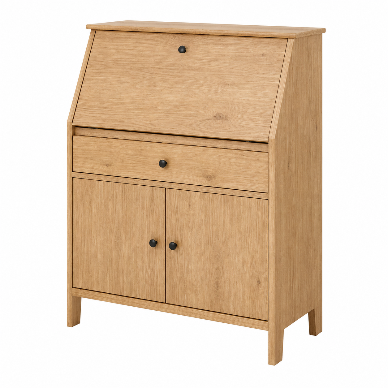 Schreibtisch Sekretär Eiche Natur mit Klappe 110x45 cm
