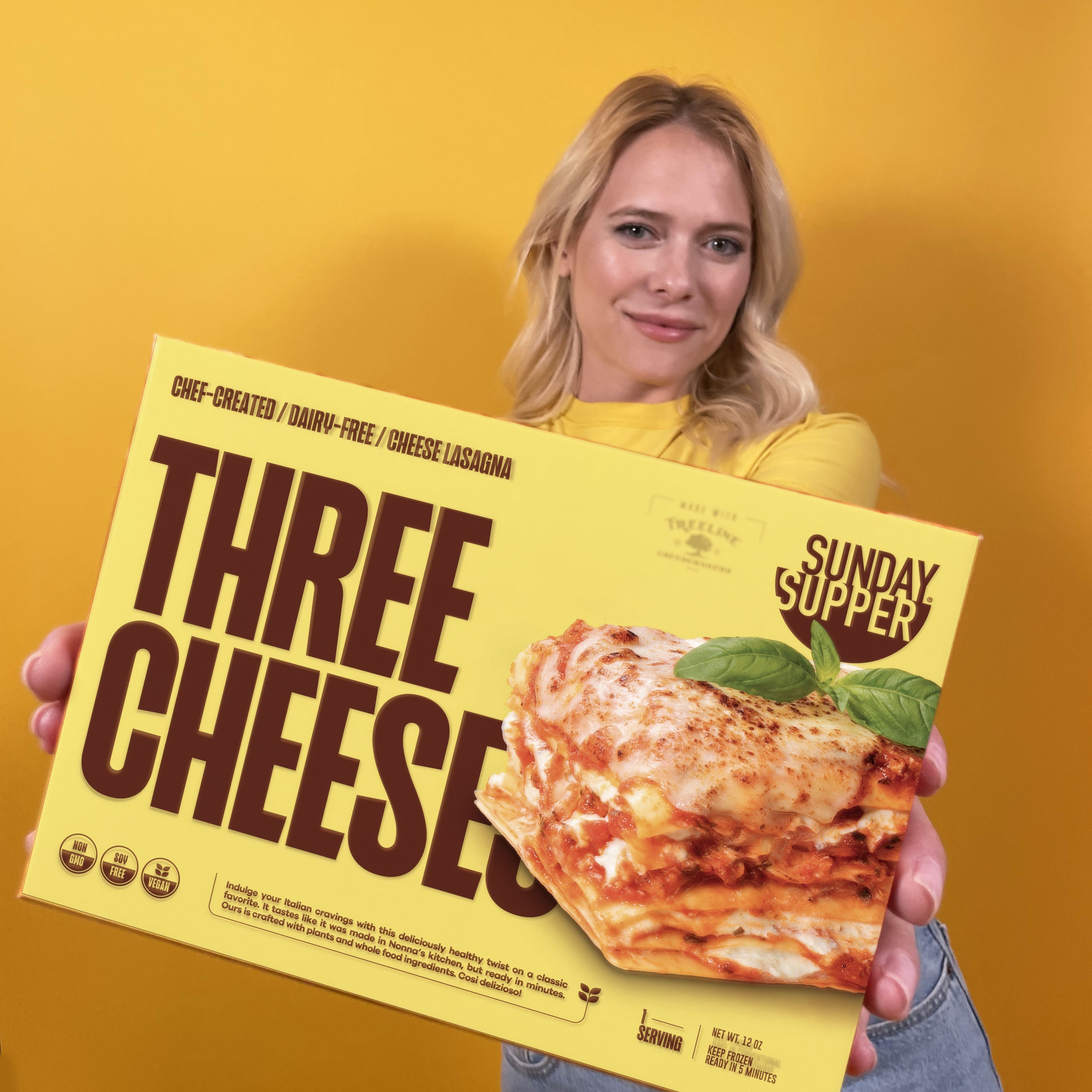 Three Cheeses Lasagna - For One