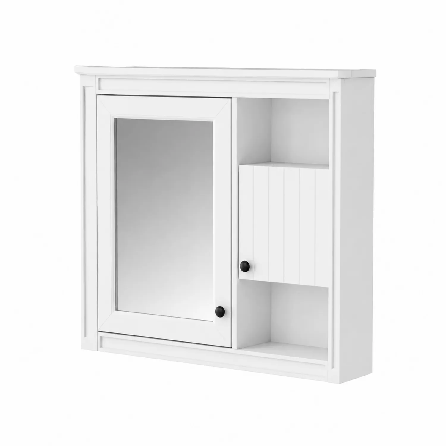 Spiegelschrank aus MDF mit Glas Weiß 60x15x50cm-Mivterra