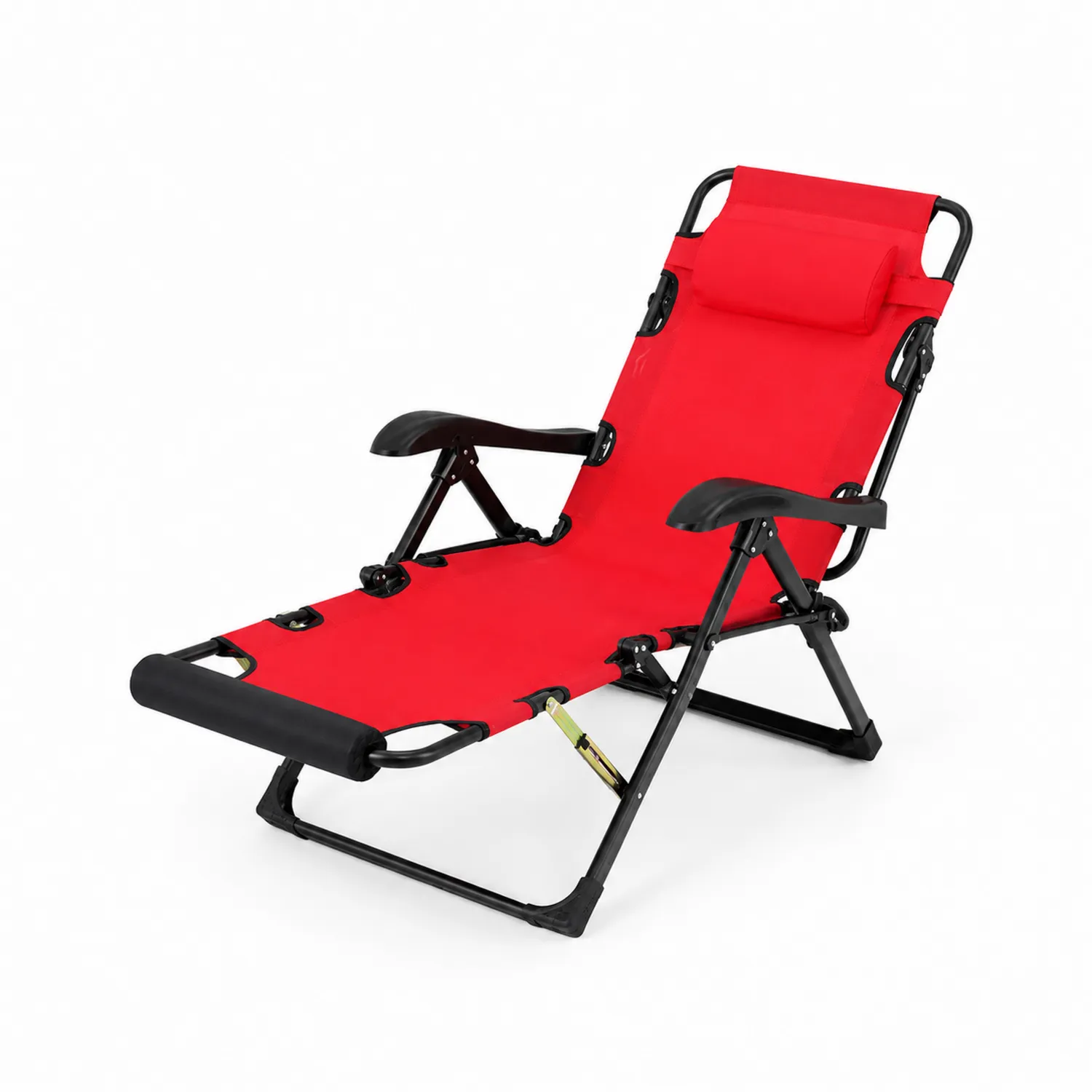 Faltbarer Outdoor-Liegestuhl mit Metallrahmen Rot-Mivterra