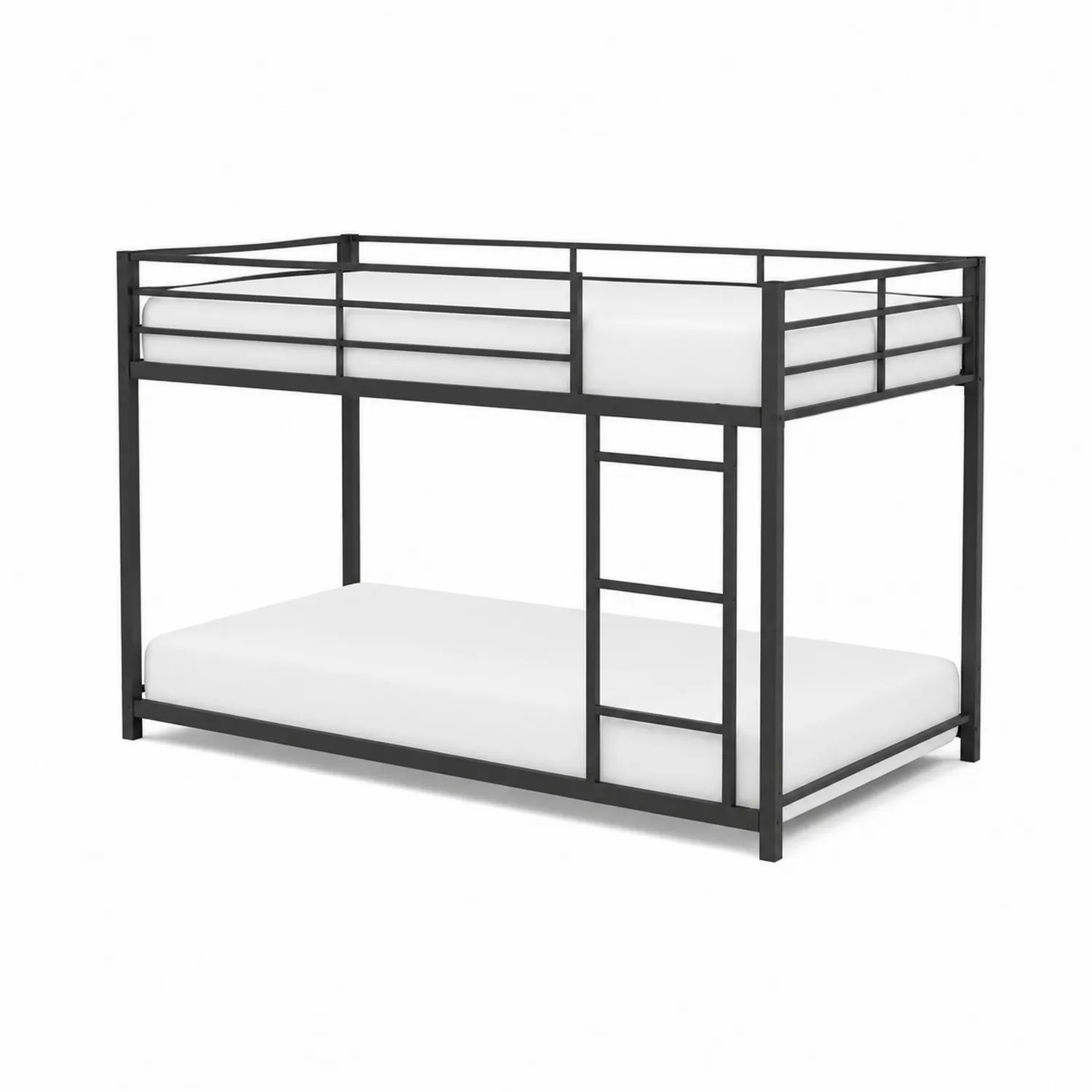 Etagenbett Metall 200 x 90 cm Schwarz-Mivterra