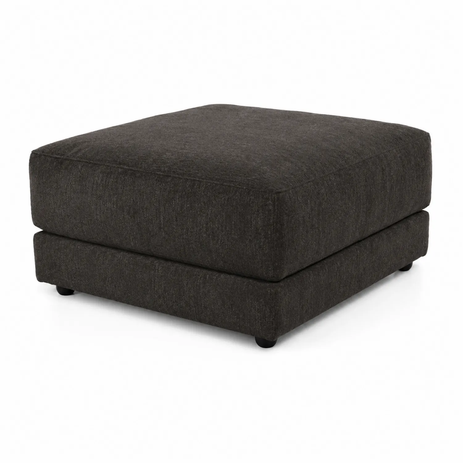Quadratischer Stoffhocker Dunkelgrau 85x85x42 cm-Mivterra