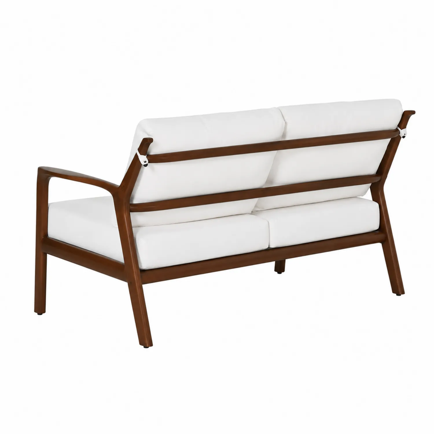 3-Sitzer Gartensofa Akazienholz Weiß-Mivterra