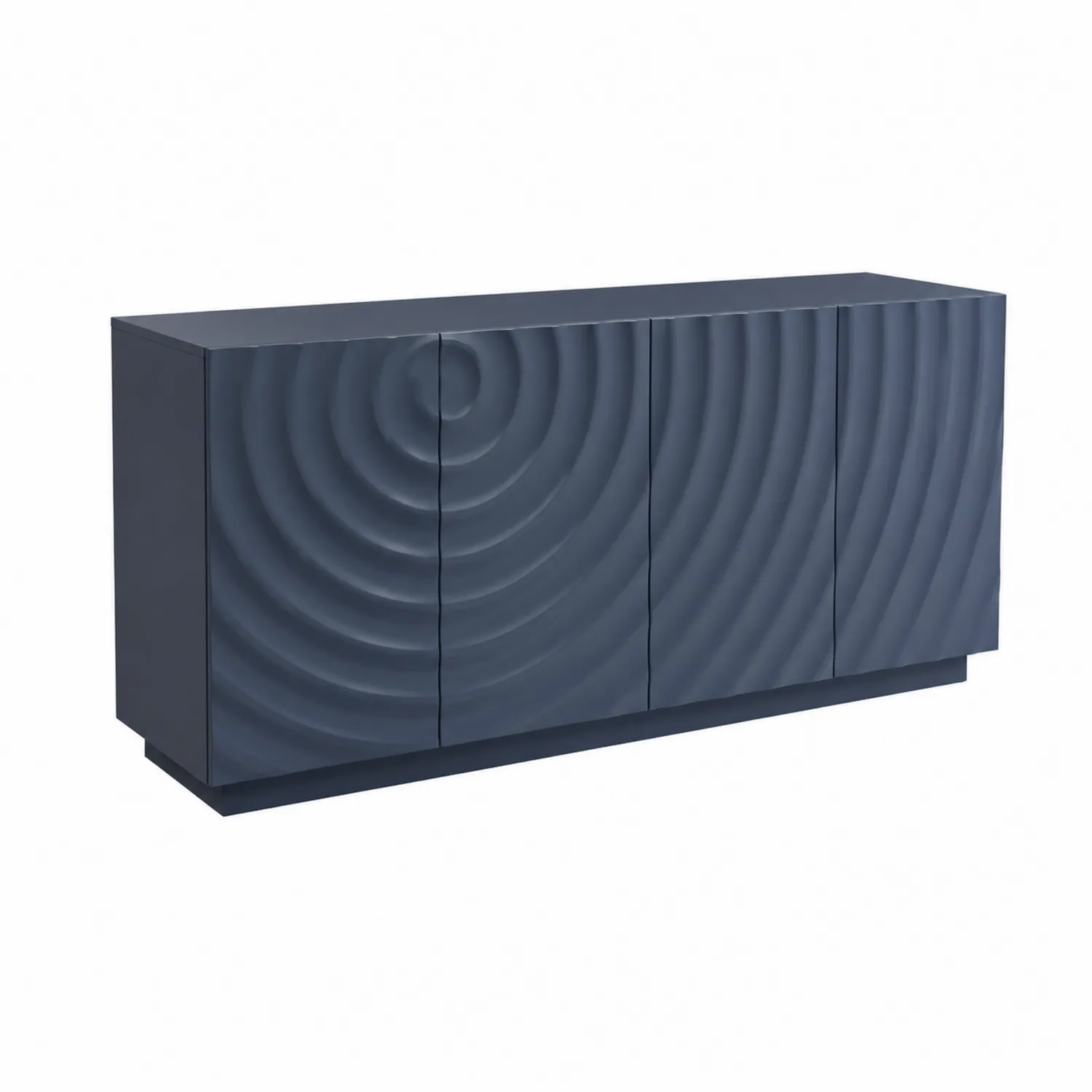 Sideboard MDF Blau mit Geometrischem Muster 160x80x40cm-Mivterra