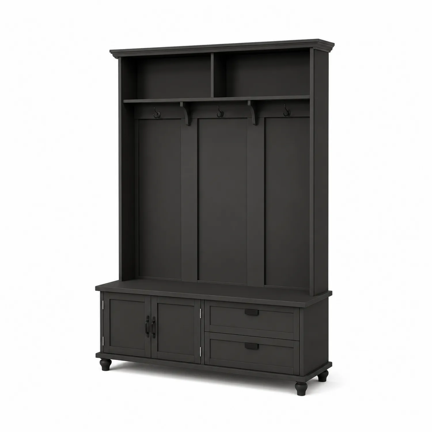 Garderoben-Set MDF Schwarz 200x150x40cm