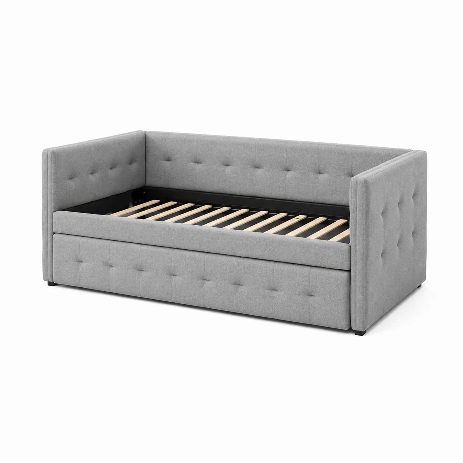 Tagesbett Stoff 200x90 cm Hellgrau