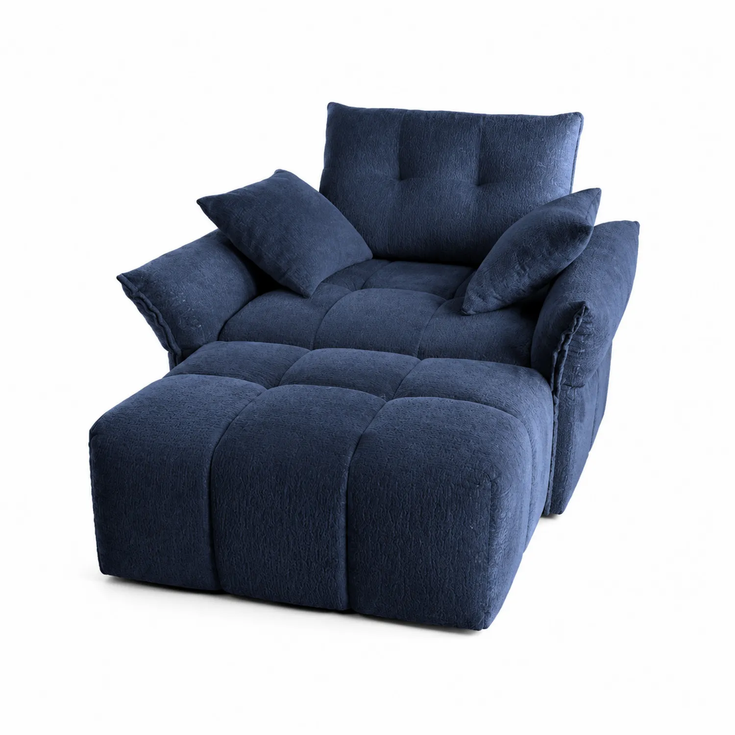 Modulares Sofa Set Stoff Blau