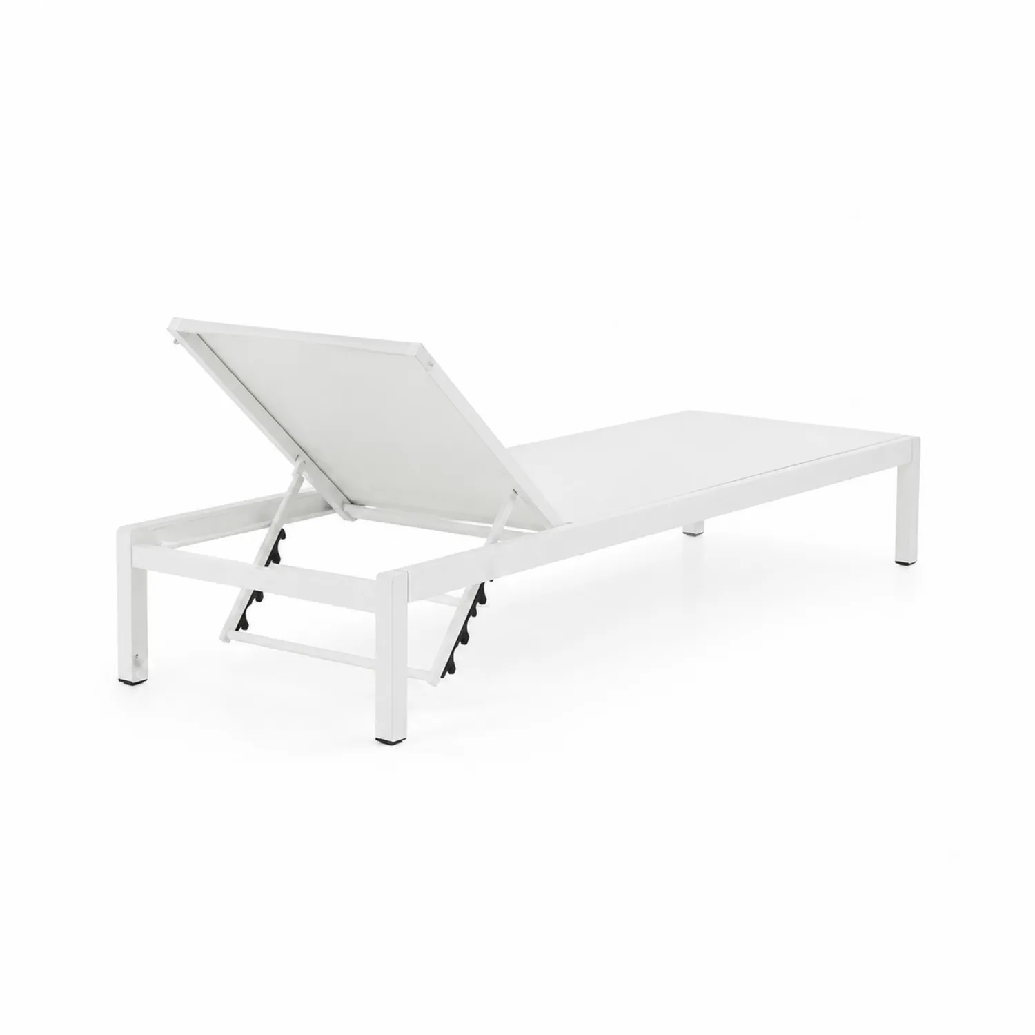 Outdoor Liegestuhl Aluminium 190x60x35 cm Weiß