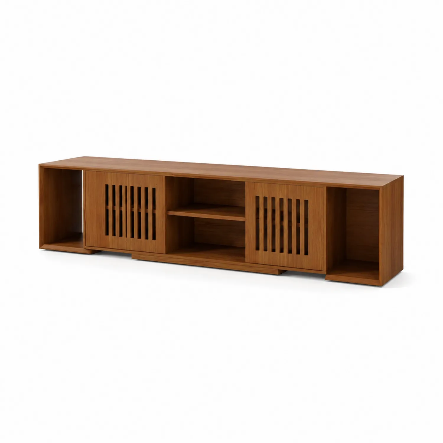 TV-Schrank Holz mit Schiebetüren 180x40x50 cm Braun