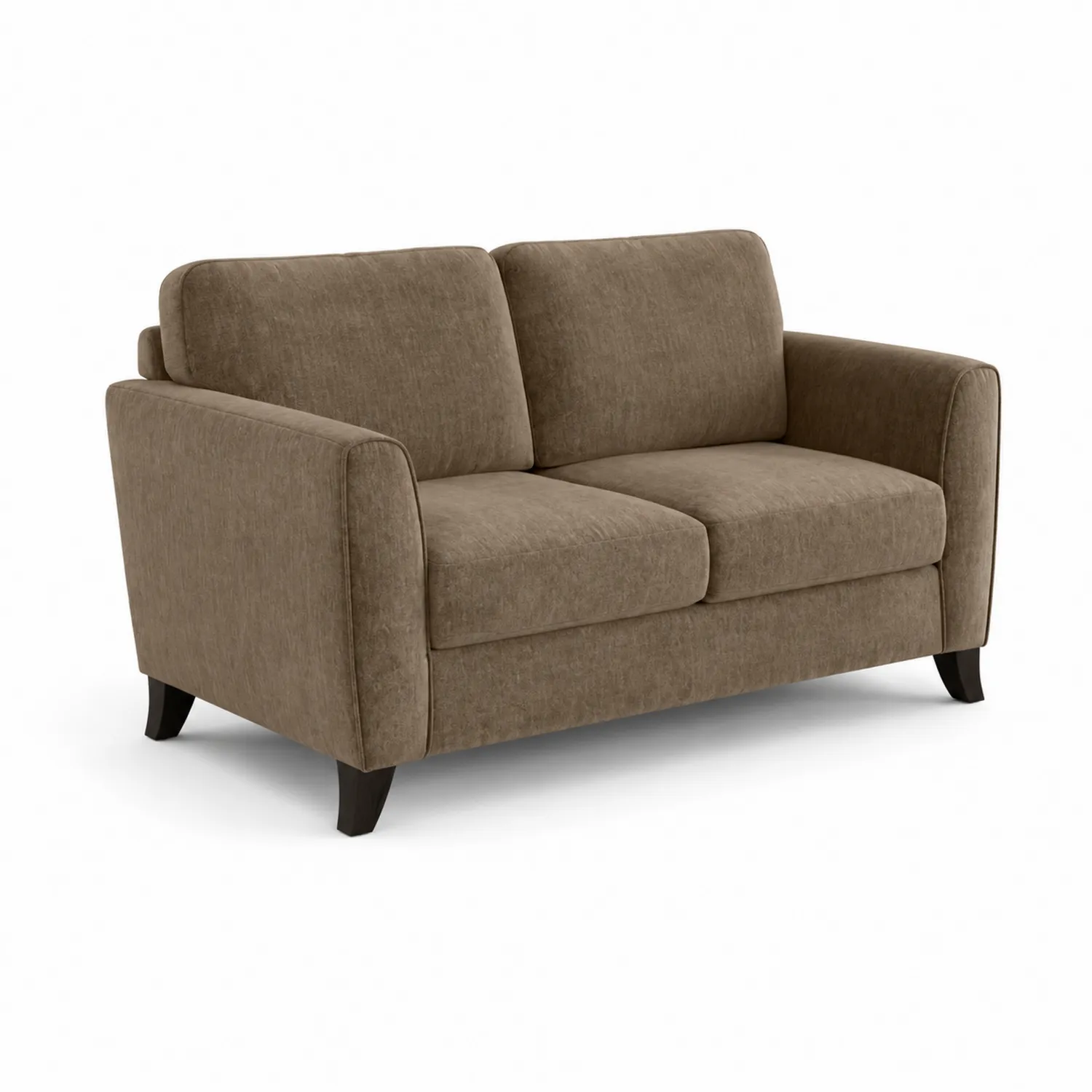Zweisitzer Sofa aus Stoff, Braun