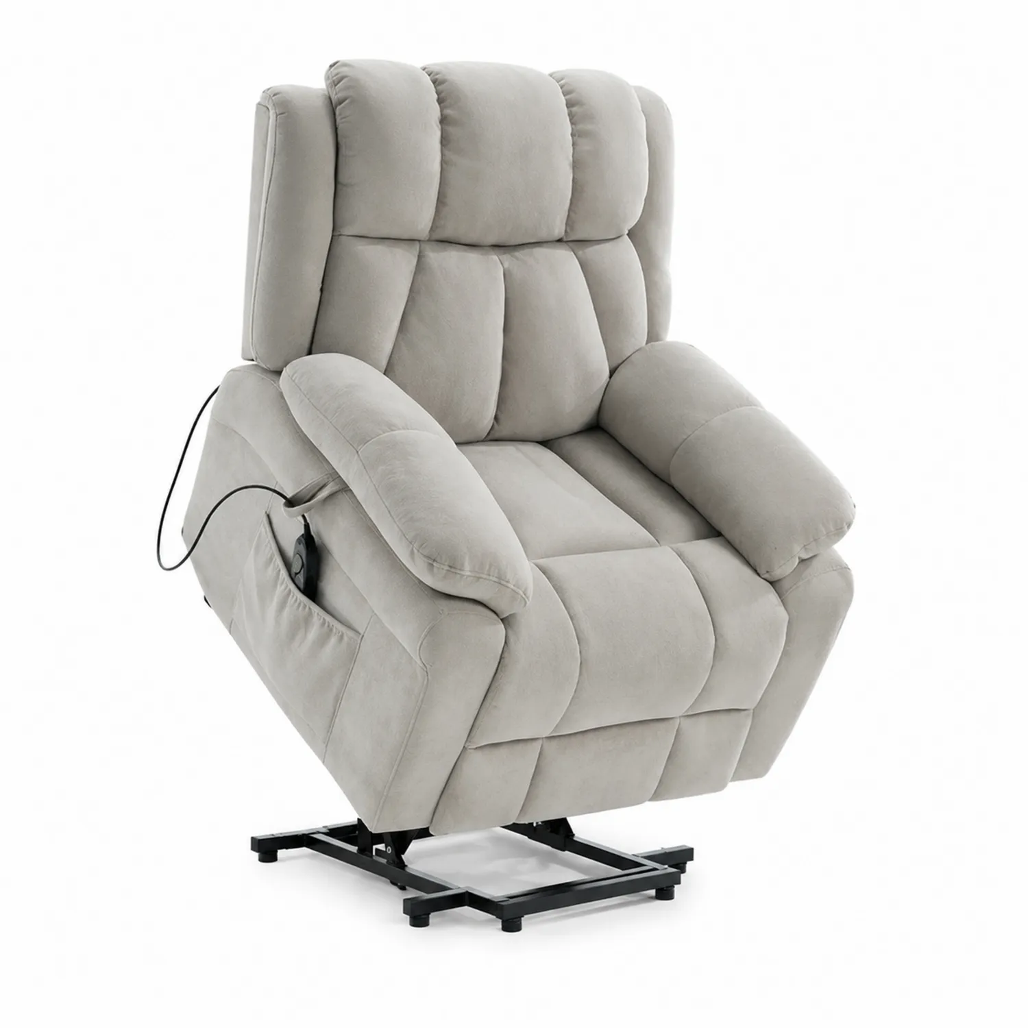 Elektrischer Relaxsessel Stoff Beige