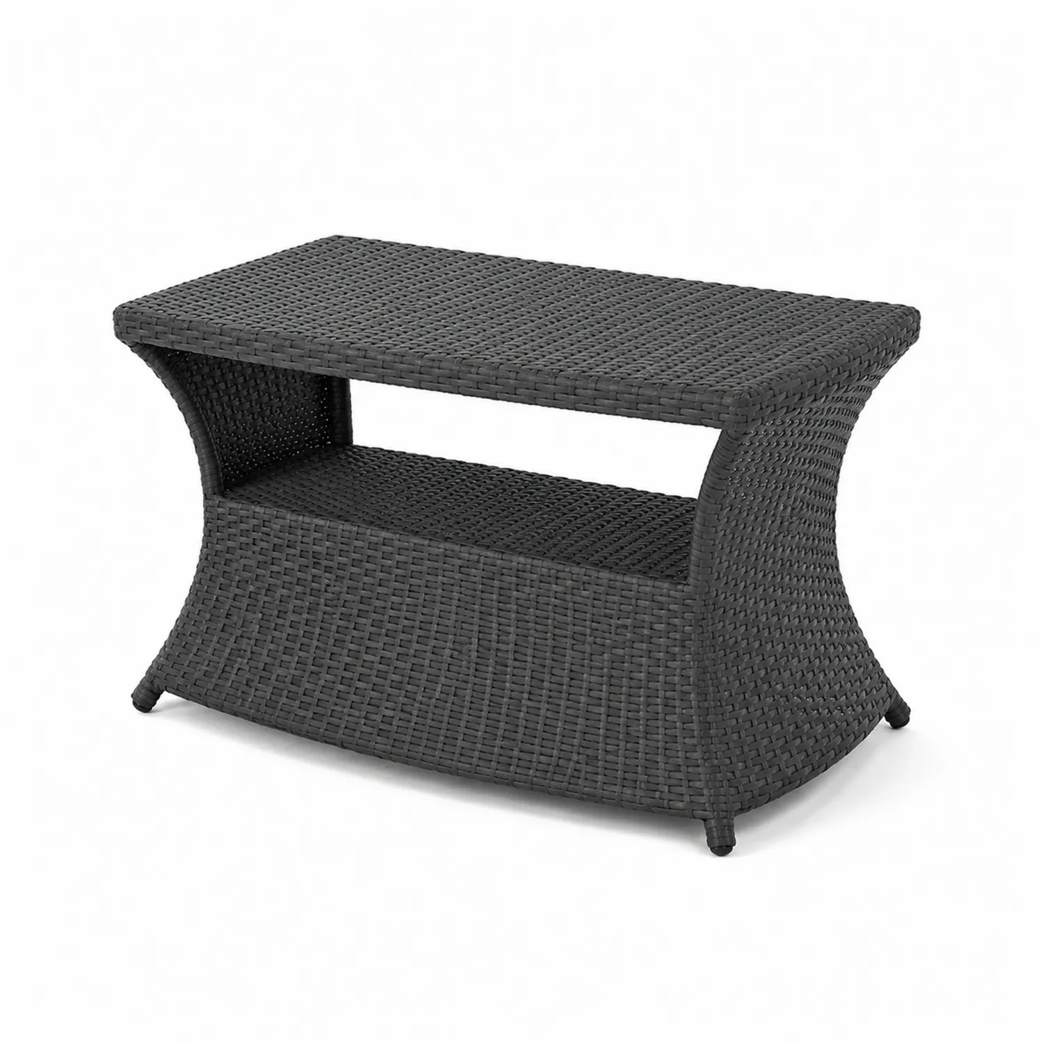 Garten-Couchtisch Polyrattan Anthrazit