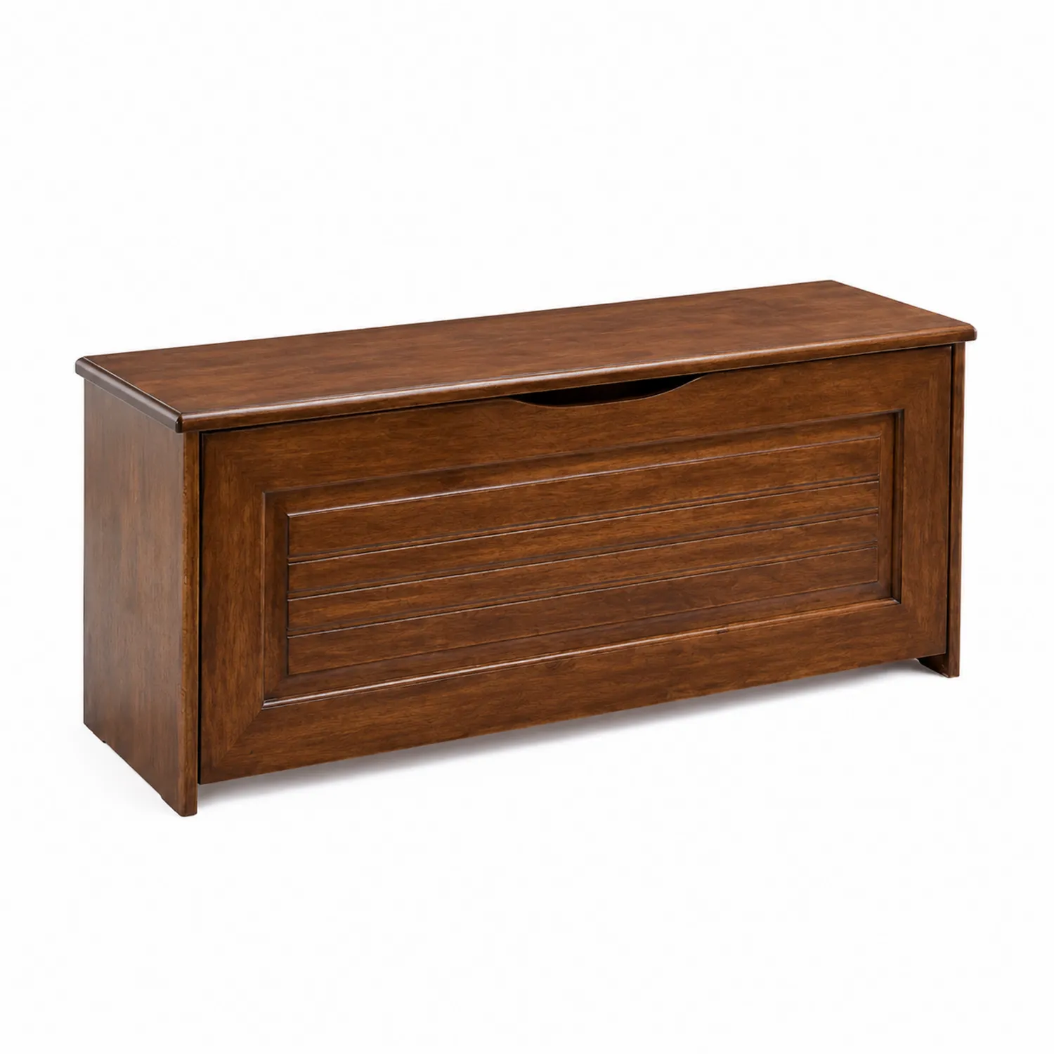 Schuhbank Holz rechteckig 100x40x45cm Braun