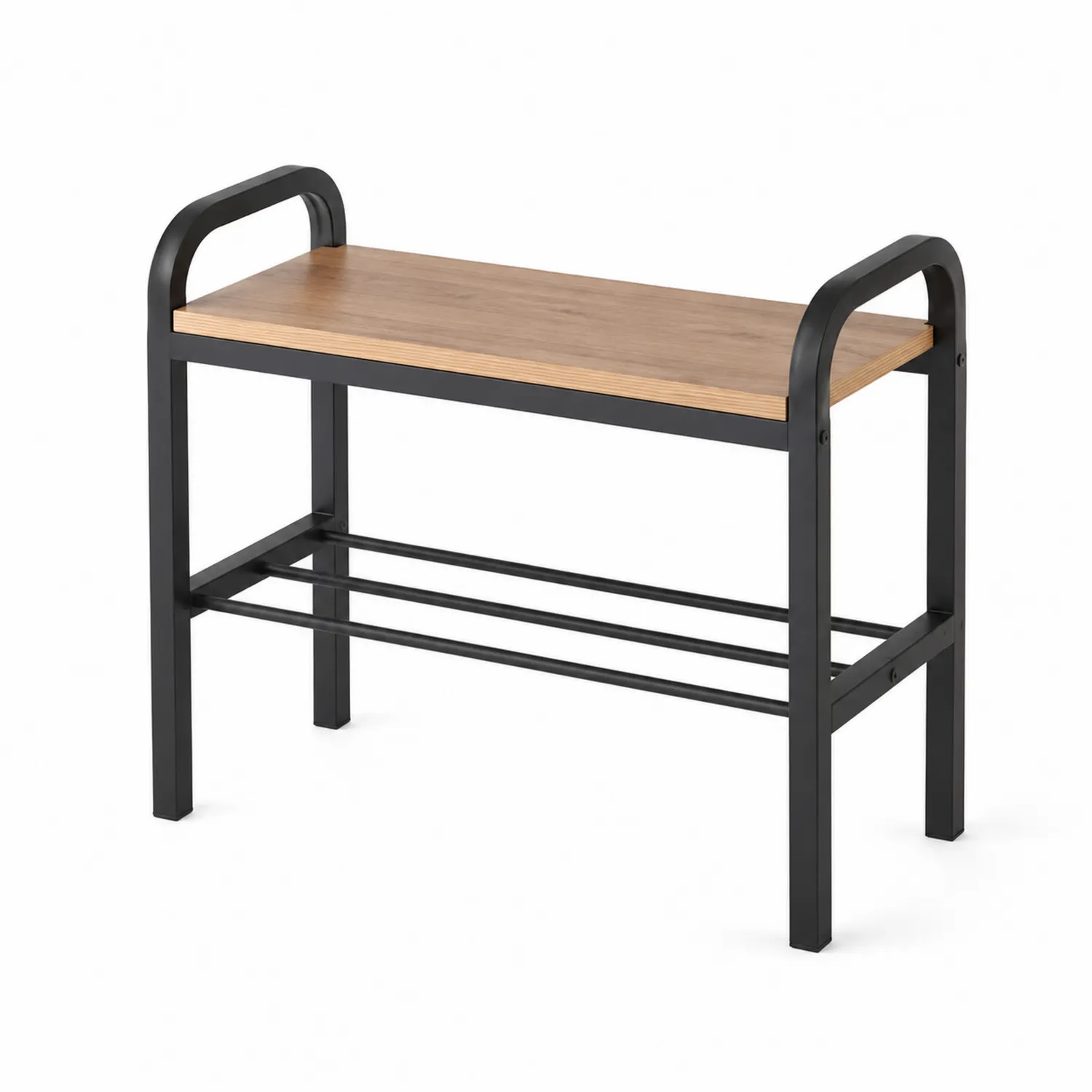 Schuhbank aus MDF und Metall 80x30x45cm