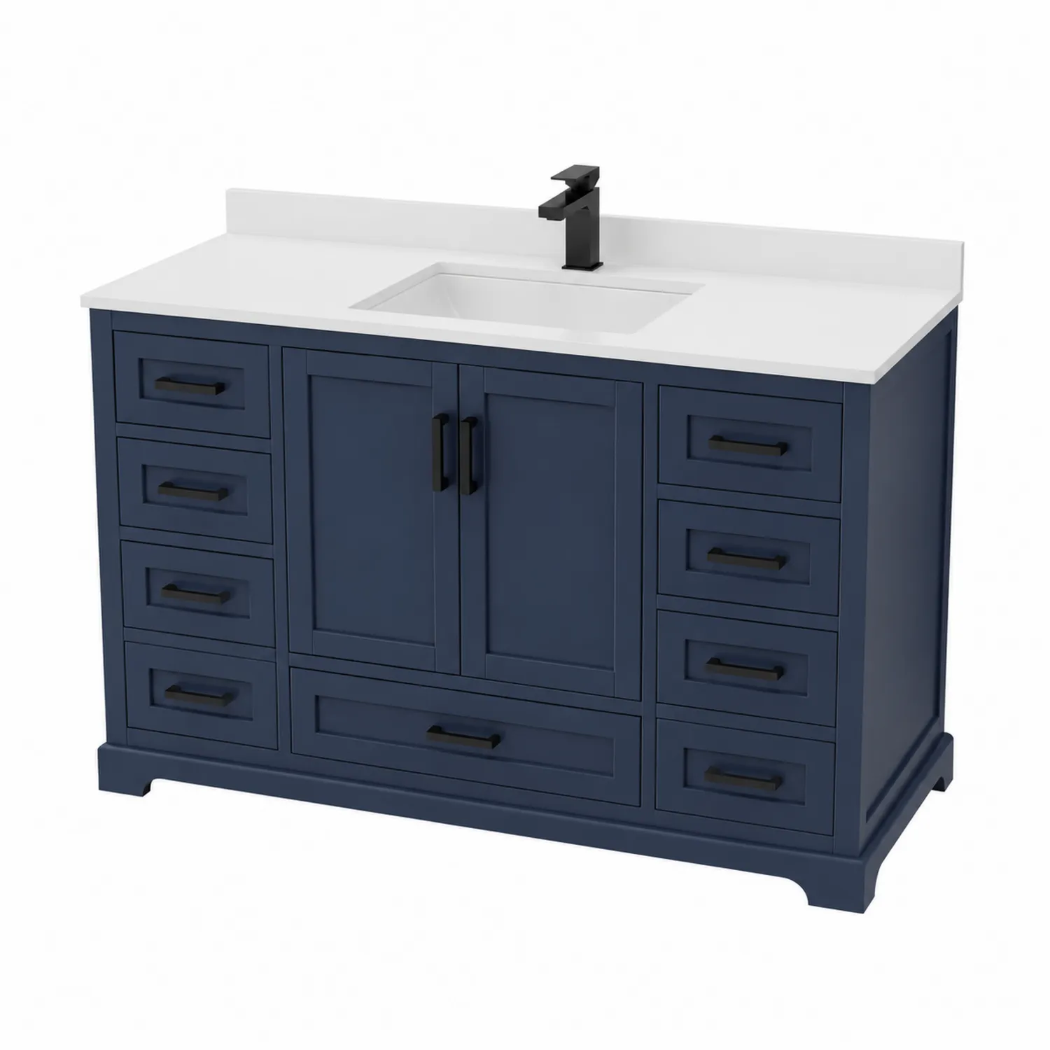 Waschtisch mit MDF und Keramikoberfläche, 120 cm, Blau