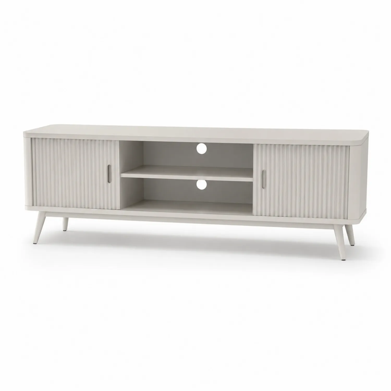 Szafka RTV biała drewniana 150x40x50 cm
