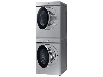 Bespoke 7.6 cu. ft. Ultra Capacity Gas Dryer with AI Optimal Dry and Super Speed Dry in Silver Steel