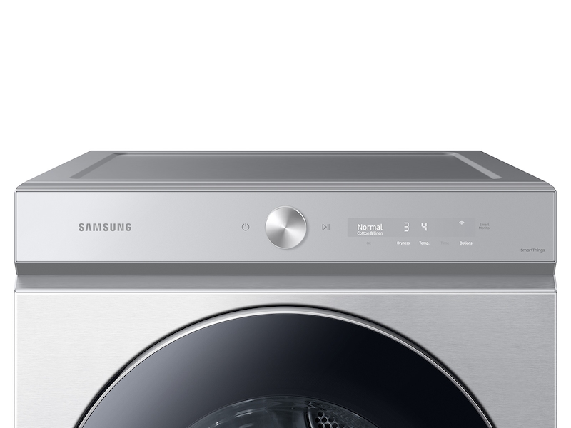 Bespoke 7.6 cu. ft. Ultra Capacity Gas Dryer with AI Optimal Dry and Super Speed Dry in Silver Steel