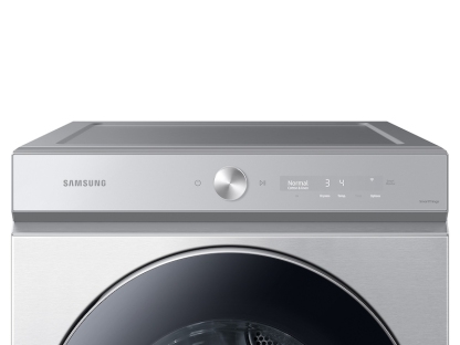 Bespoke 7.6 cu. ft. Ultra Capacity Gas Dryer with AI Optimal Dry and Super Speed Dry in Silver Steel