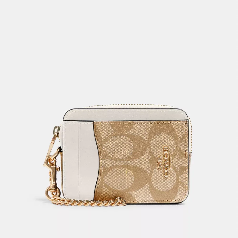Zip Card Case In Signature Canvas