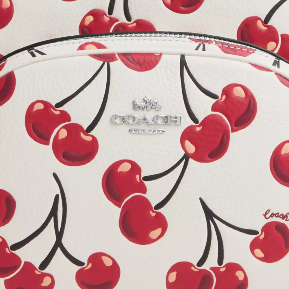 Court Backpack With Cherry Print