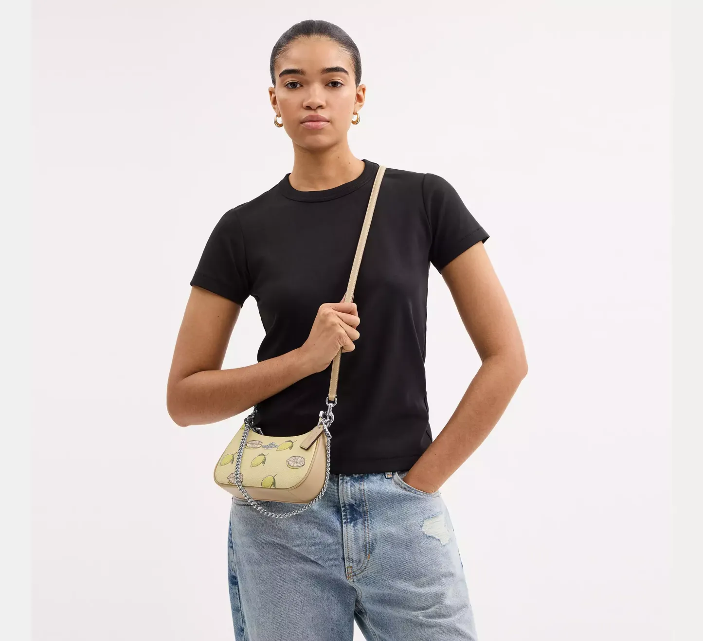 Teri Mini Crossbody Bag With Lemon Print