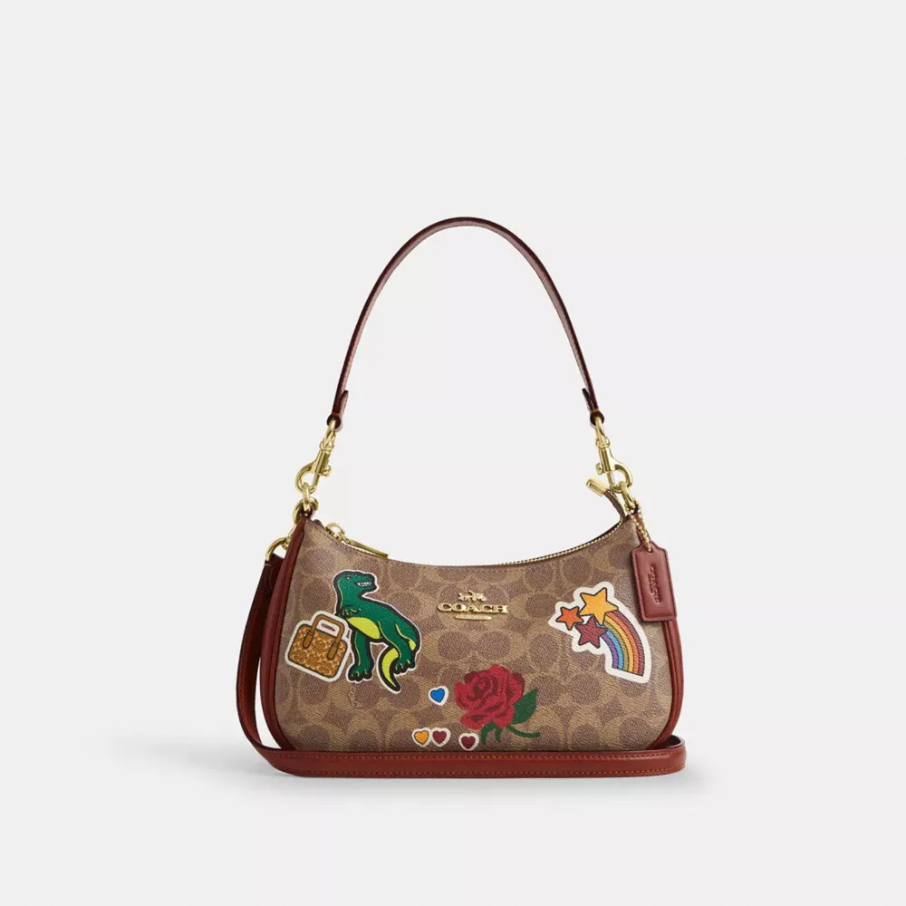 Teri Shoulder Bag In Signature Canvas With Sticker Print